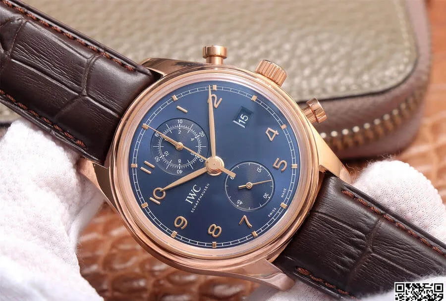 IWC Portugieser IW390305 ZF Factory 1:1 Best Edition Replica Watch Black Strap