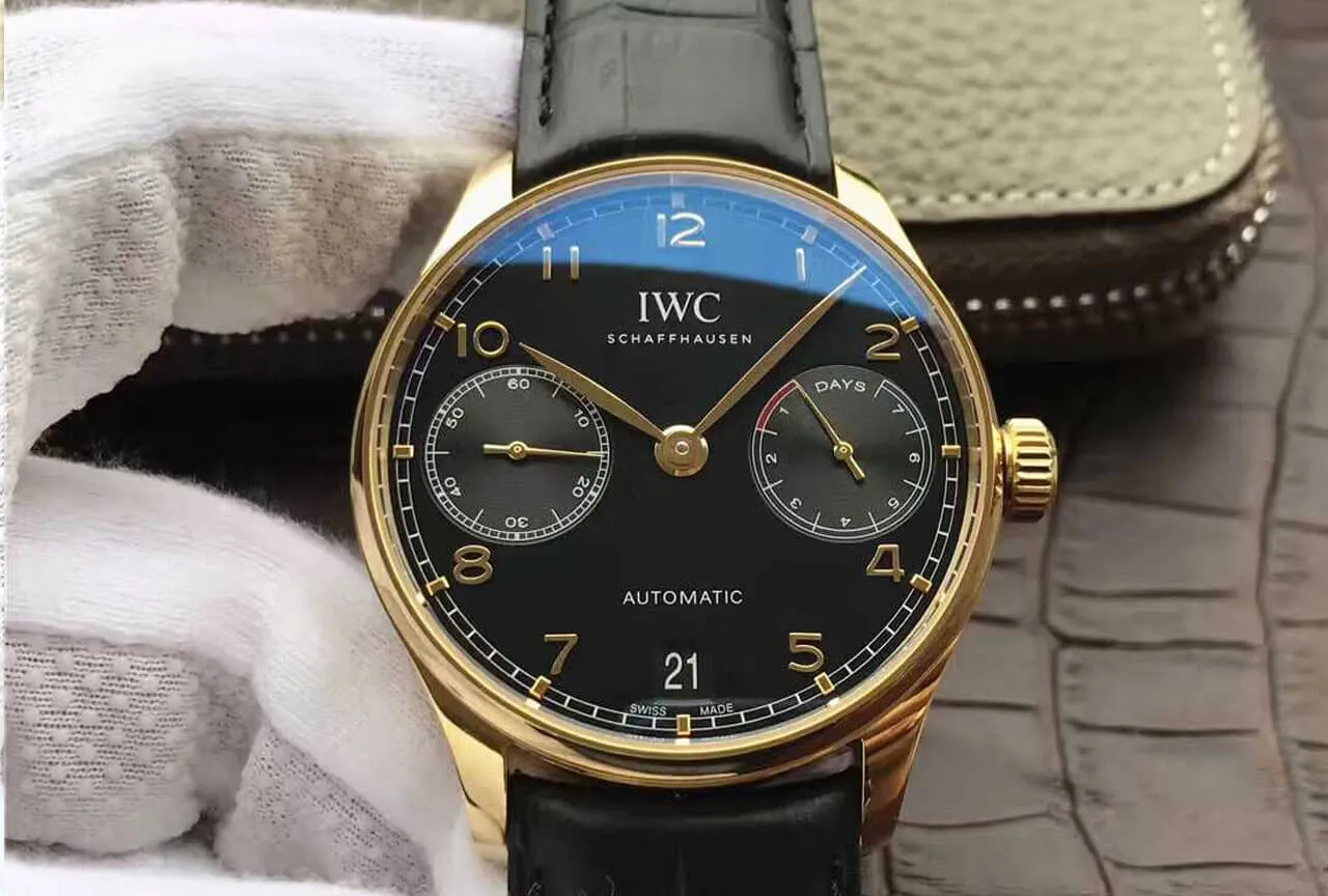 IWC Portugieser IW500101 ZF Factory 1:1 Best Edition Replica Watch Black Strap