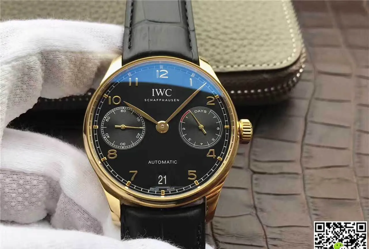 IWC Portugieser IW500101 ZF Factory 1:1 Best Edition Replica Watch Black Strap