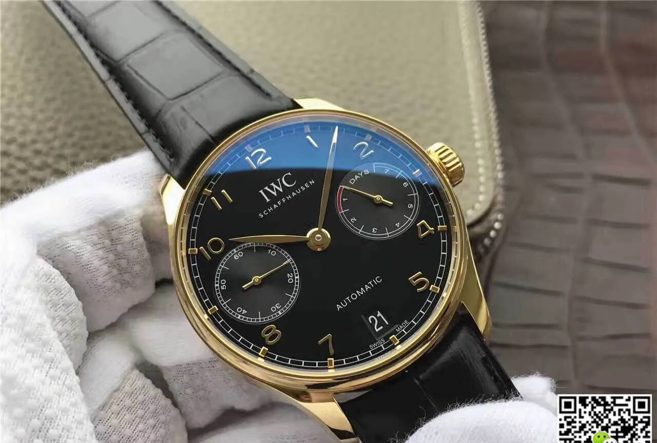 IWC Portugieser IW500101 ZF Factory 1:1 Best Edition Replica Watch Black Strap