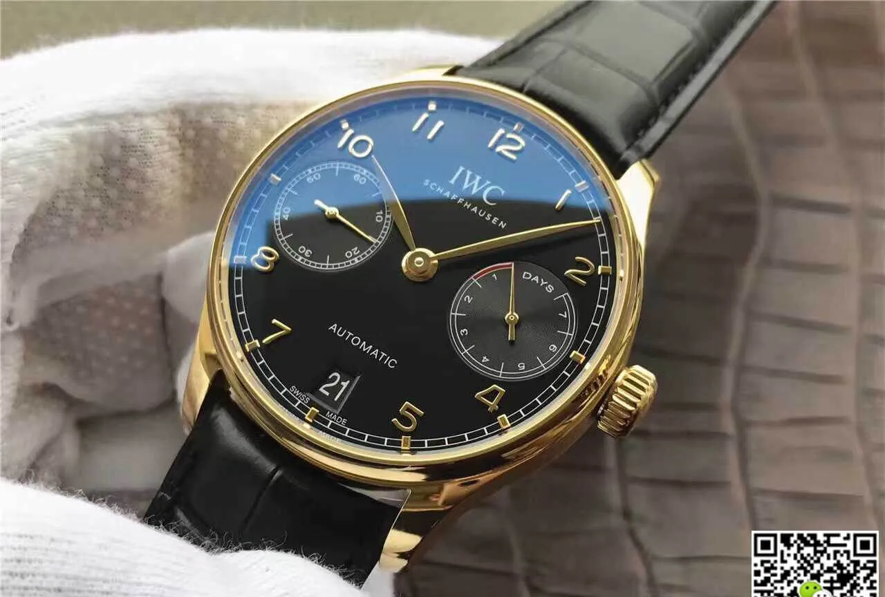 IWC Portugieser IW500101 ZF Factory 1:1 Best Edition Replica Watch Black Strap