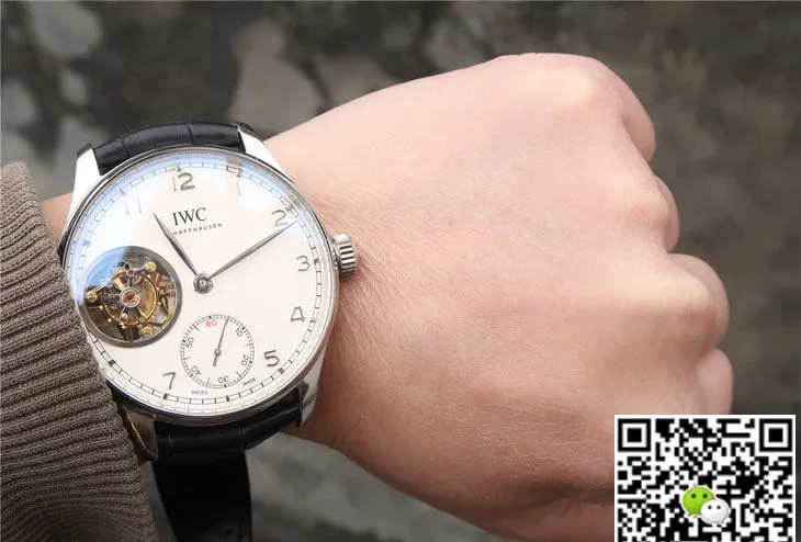 IWC Portuguese Tourbillon ZF Factory 1:1 Best Edition Replica Watch Black Strap