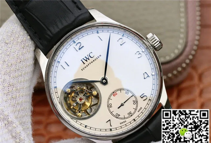 IWC Portuguese Tourbillon ZF Factory 1:1 Best Edition Replica Watch Black Strap