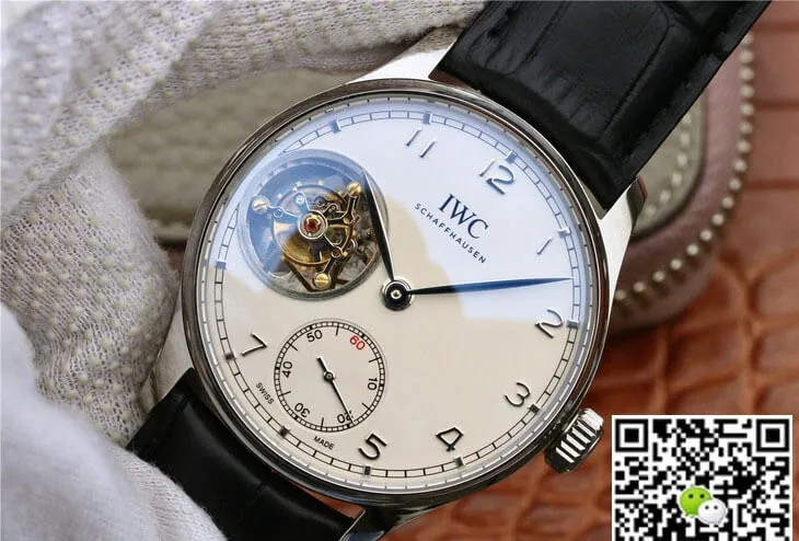 IWC Portuguese Tourbillon ZF Factory 1:1 Best Edition Replica Watch Black Strap