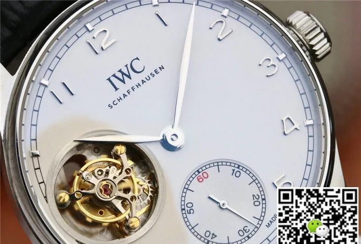 IWC Portuguese Tourbillon ZF Factory 1:1 Best Edition Replica Watch Black Strap