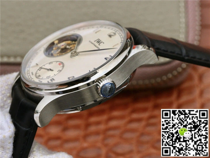 IWC Portuguese Tourbillon ZF Factory 1:1 Best Edition Replica Watch Black Strap