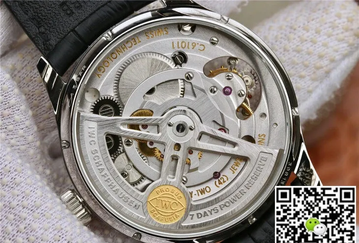 IWC Portuguese Tourbillon ZF Factory 1:1 Best Edition Replica Watch Black Strap