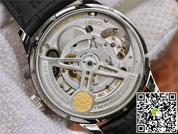 IWC Portuguese Tourbillon ZF Factory 1:1 Best Edition Replica Watch Black Strap
