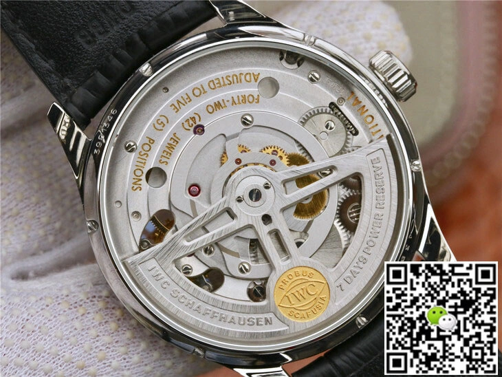 IWC Portuguese Tourbillon ZF Factory 1:1 Best Edition Replica Watch Black Strap