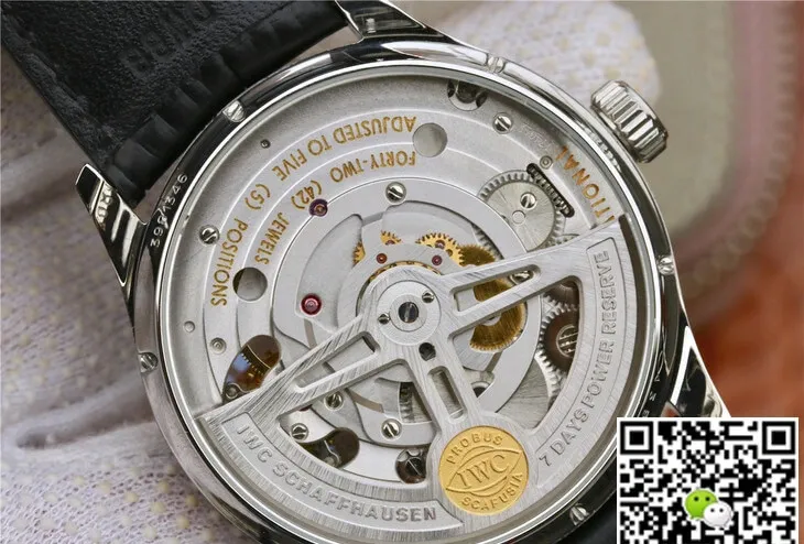 IWC Portuguese Tourbillon ZF Factory 1:1 Best Edition Replica Watch Black Strap