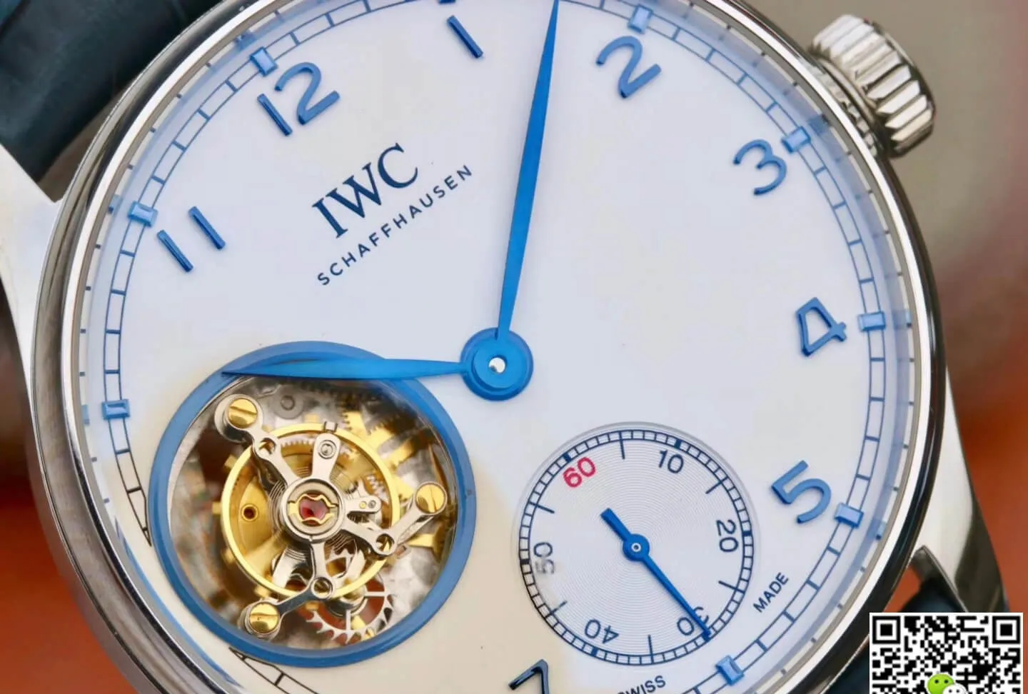 IWC Portuguese Tourbillon ZF Factory 1:1 Best Edition Replica Watch Leather Strap