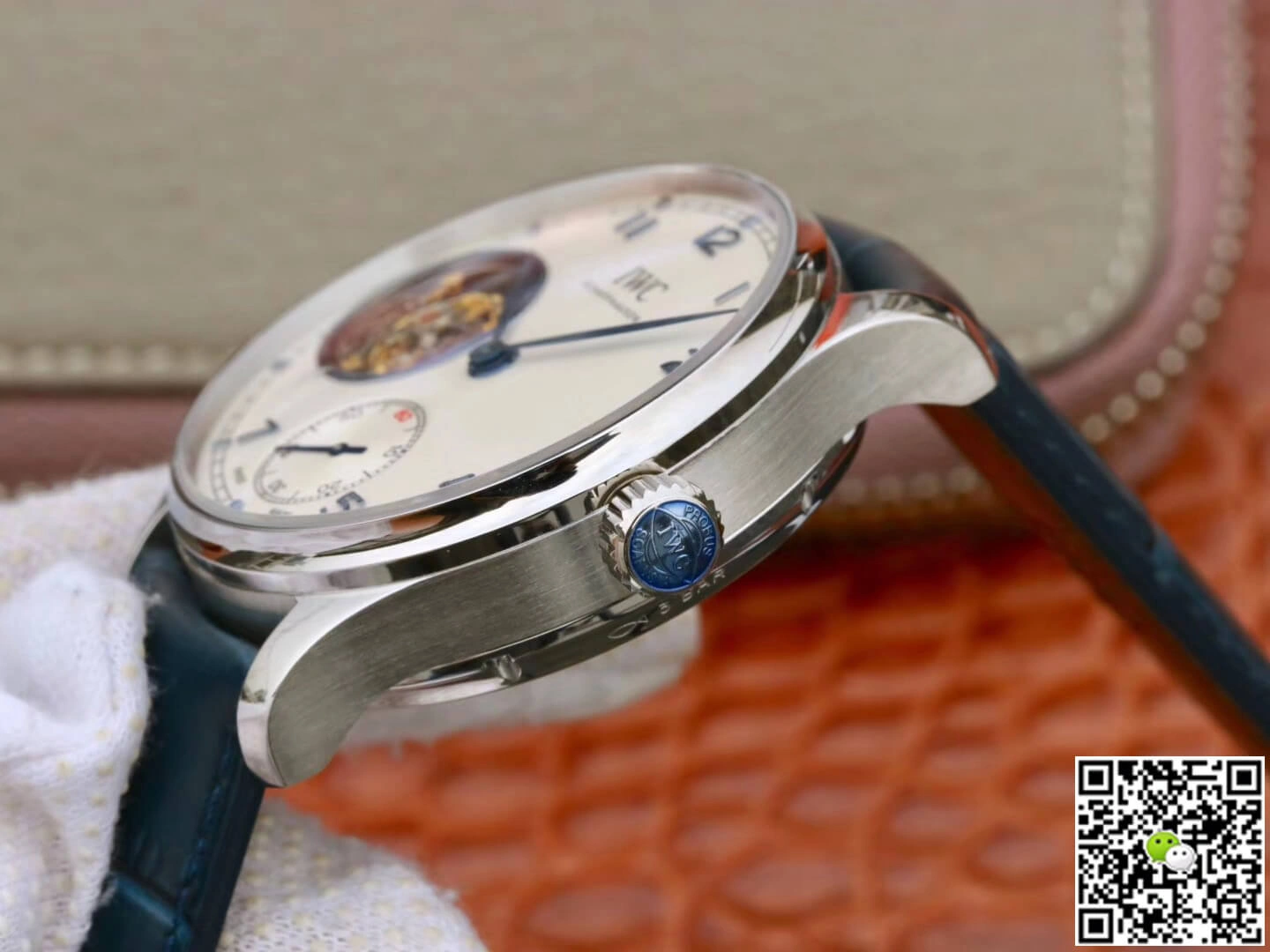 IWC Portuguese Tourbillon ZF Factory 1:1 Best Edition Replica Watch Leather Strap