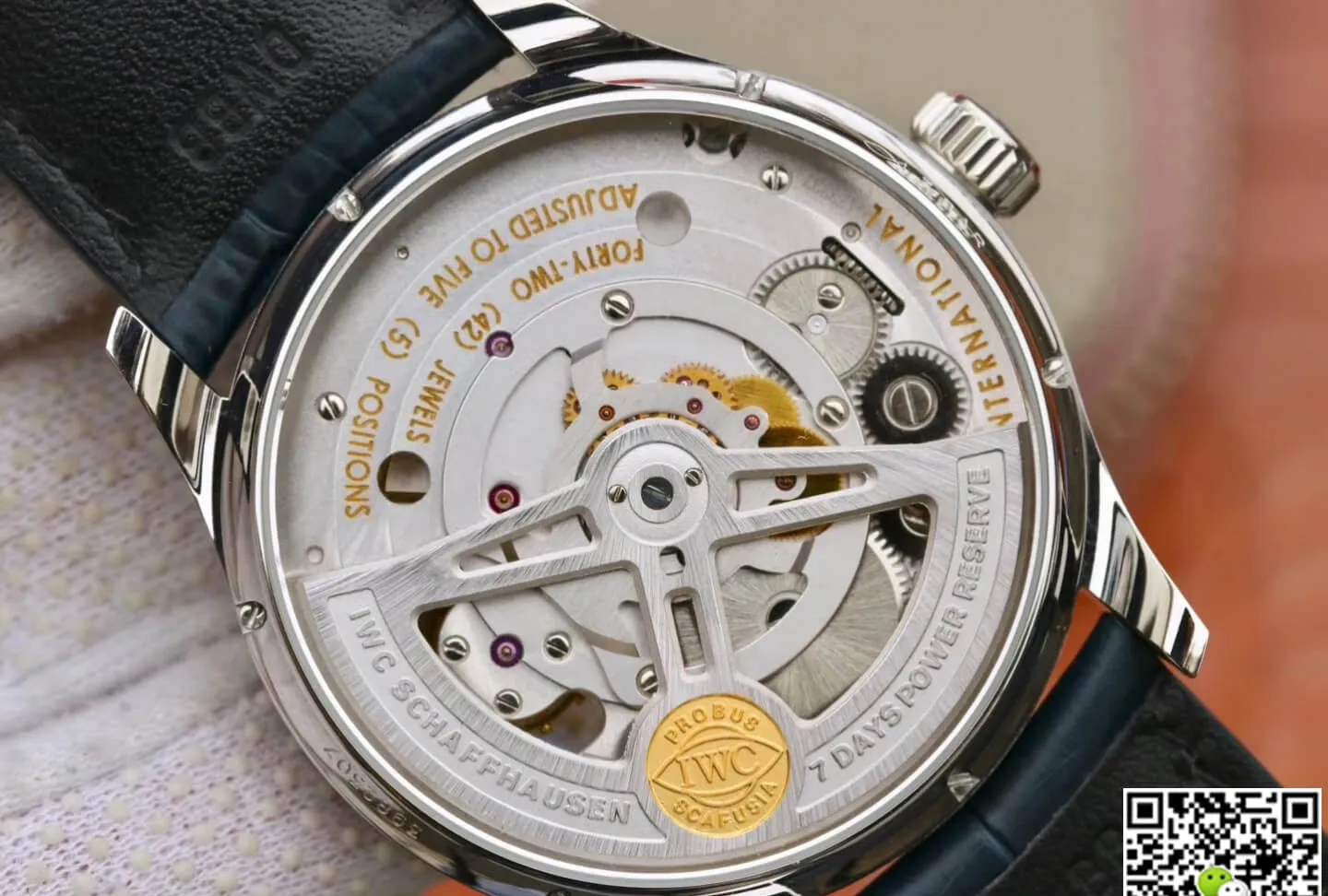 IWC Portuguese Tourbillon ZF Factory 1:1 Best Edition Replica Watch Leather Strap