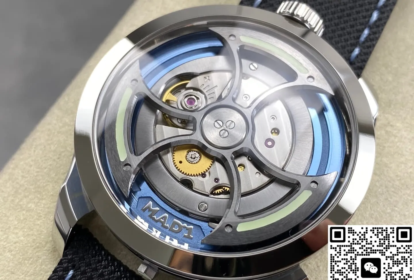 K1 Factory MB&F MAD1 Tourbillon Axe blue 1:1 Best Edition Replica Watch