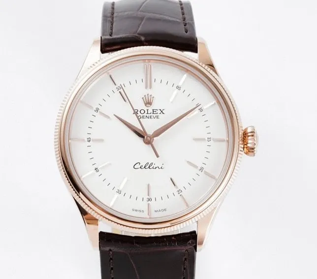 KZ Factory Rolex Cellini 50509 White Dial 1:1 Best Edition Replica Watch