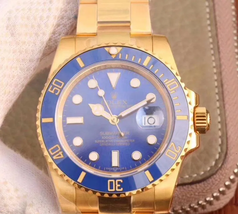 Rolex Submariner 116618LB VR Factory Blue Dial 1:1 Best Edition Replica Watch Swiss ETA2836 Gold Wrapped