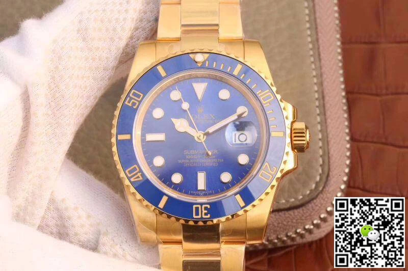 Rolex Submariner 116618LB VR Factory Blue Dial 1:1 Best Edition Replica Watch Swiss ETA2836 Gold Wrapped
