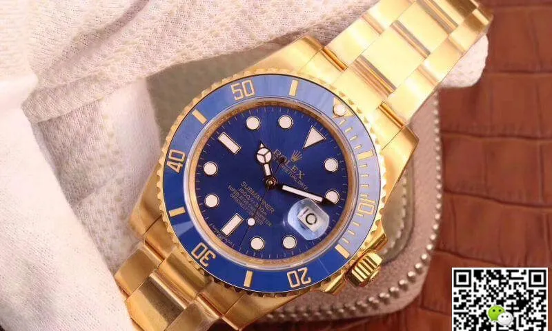 Rolex Submariner 116618LB VR Factory Blue Dial 1:1 Best Edition Replica Watch Swiss ETA2836 Gold Wrapped