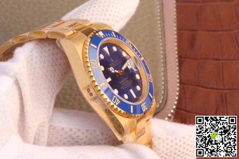 Rolex Submariner 116618LB VR Factory Blue Dial 1:1 Best Edition Replica Watch Swiss ETA2836 Gold Wrapped
