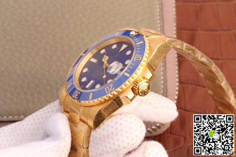 Rolex Submariner 116618LB VR Factory Blue Dial 1:1 Best Edition Replica Watch Swiss ETA2836 Gold Wrapped