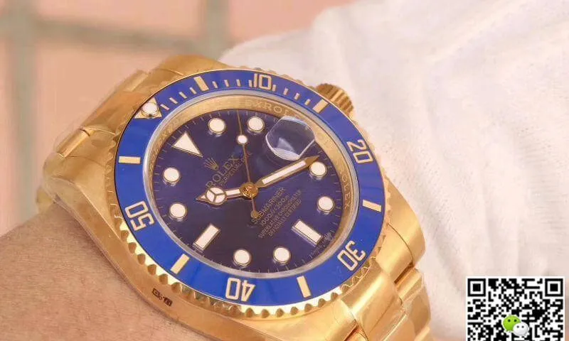 Rolex Submariner 116618LB VR Factory Blue Dial 1:1 Best Edition Replica Watch Swiss ETA2836 Gold Wrapped