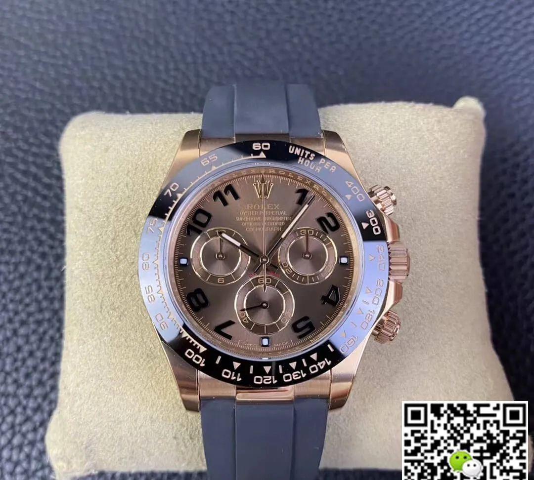 Rolex Cosmograph Daytona M116515LN-0015 Clean Factory 1:1 Best Edition Replica Watch V3 Black Rubber Strap