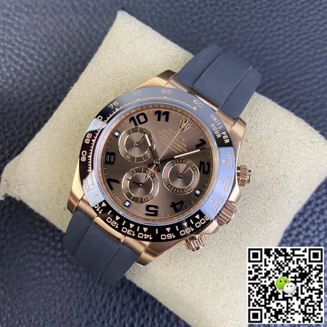 Rolex Cosmograph Daytona M116515LN-0015 Clean Factory 1:1 Best Edition Replica Watch V3 Black Rubber Strap