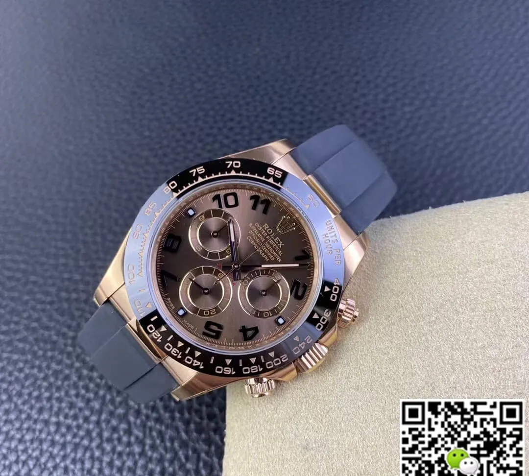 Rolex Cosmograph Daytona M116515LN-0015 Clean Factory 1:1 Best Edition Replica Watch V3 Black Rubber Strap
