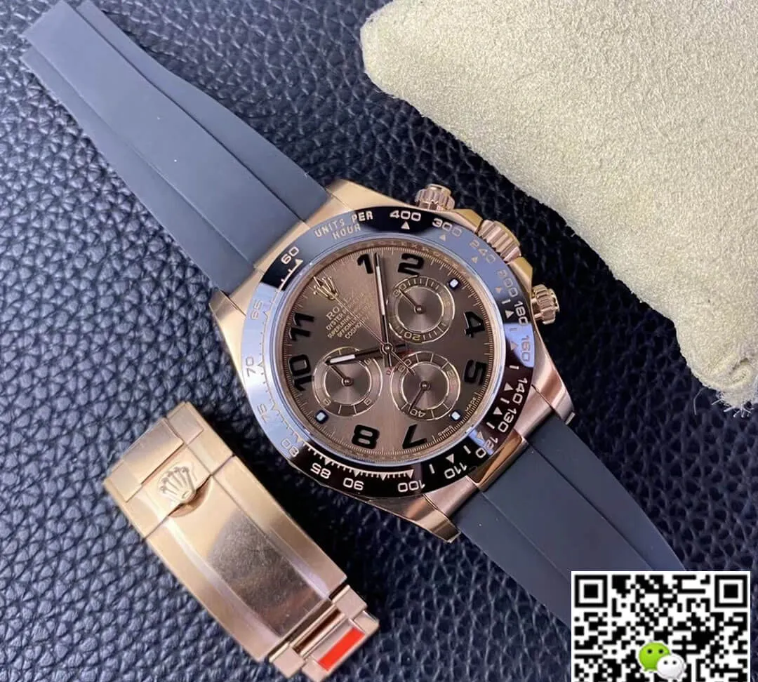 Rolex Cosmograph Daytona M116515LN-0015 Clean Factory 1:1 Best Edition Replica Watch V3 Black Rubber Strap