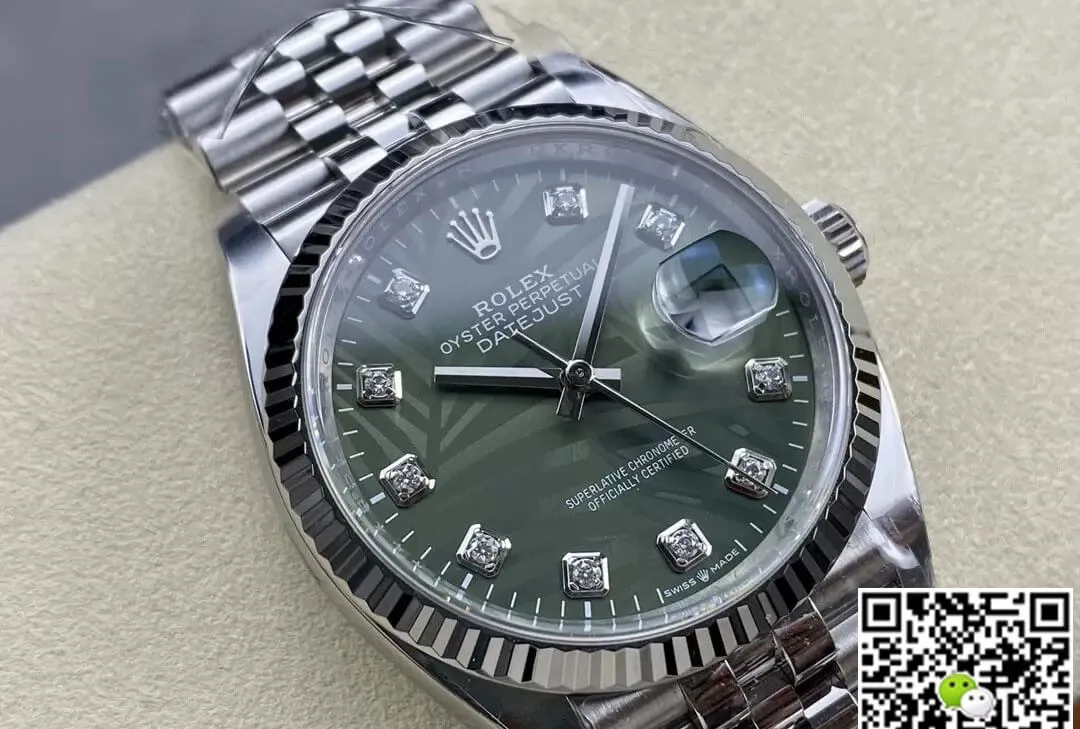 Rolex Datejust M126234-0055 36MM Clean Factory 1:1 Best Edition Replica Watch Green Diamond Dial