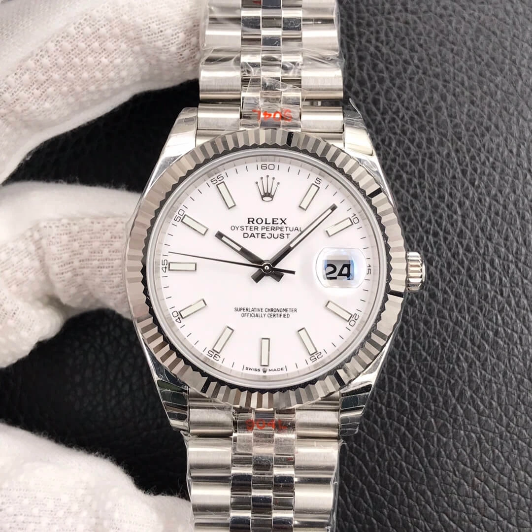 Rolex Datejust M126334-0010 EW Factory 1:1 Best Edition Replica Watch White Dial Stainless Steel