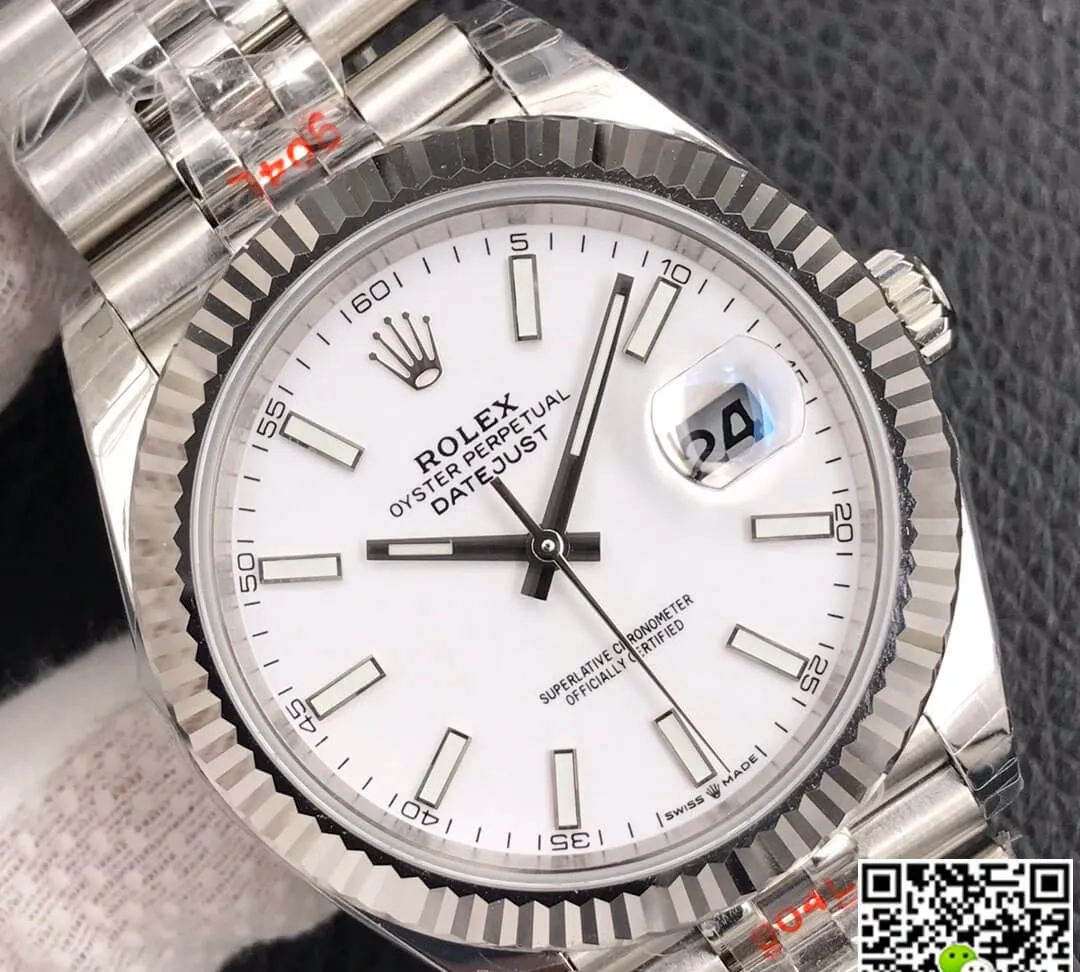 Rolex Datejust M126334-0010 EW Factory 1:1 Best Edition Replica Watch White Dial Stainless Steel