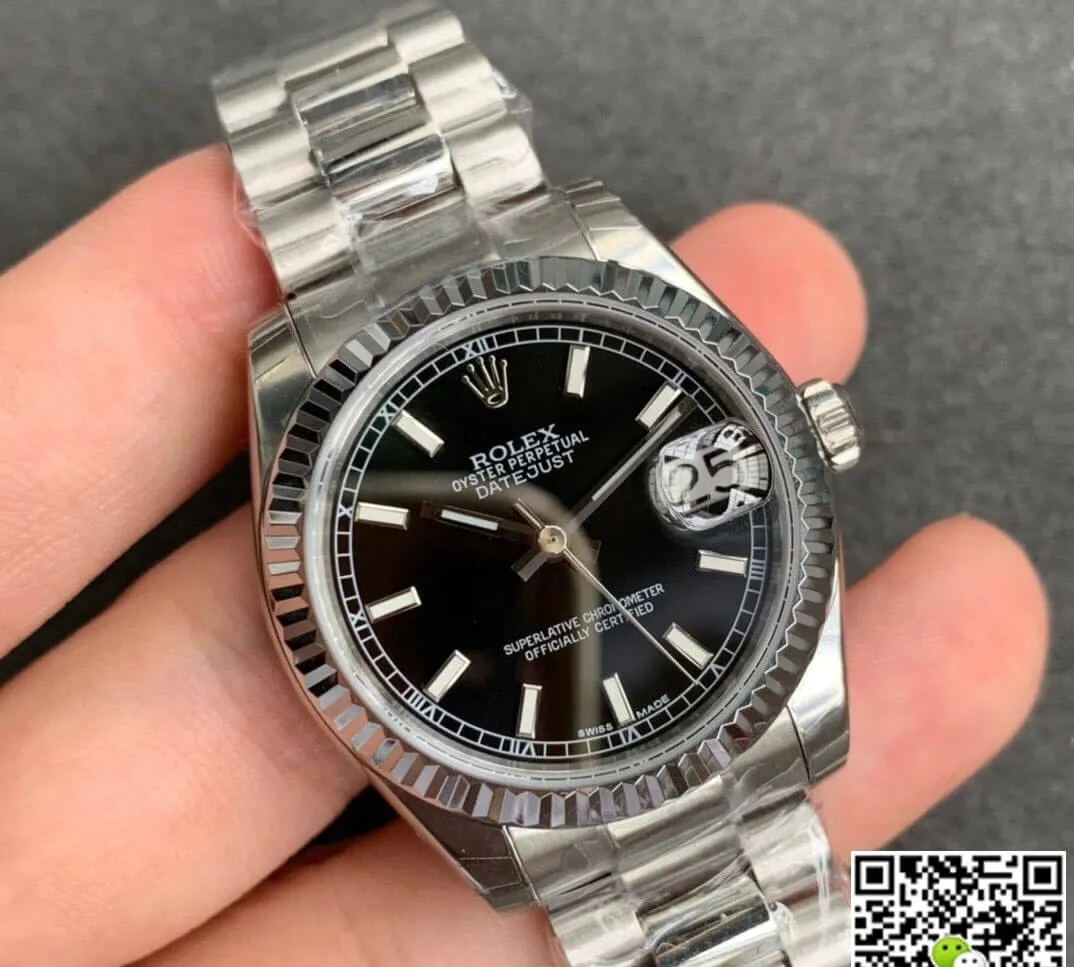 Rolex Datejust M178274-0034 GS Factory 1:1 Best Edition Replica Watch Stainless Steel Black Dial