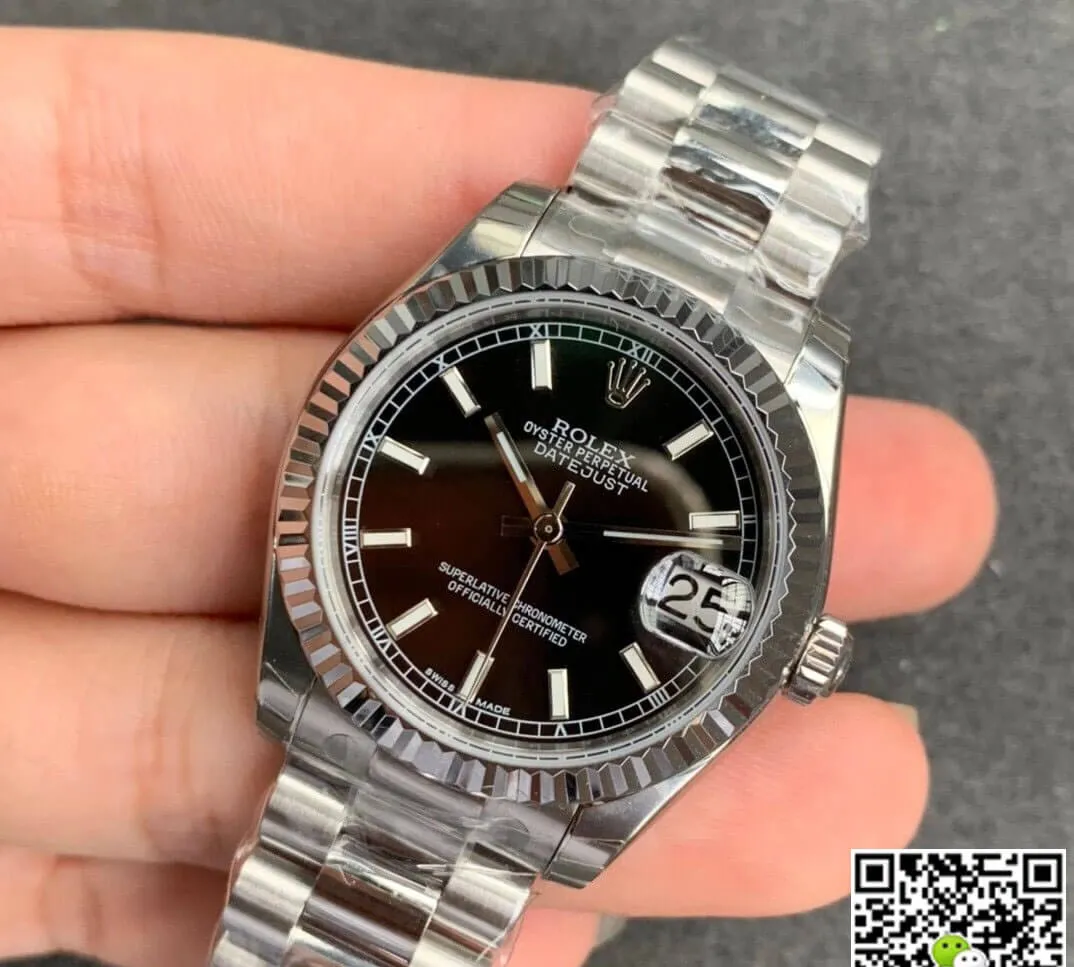 Rolex Datejust M178274-0034 GS Factory 1:1 Best Edition Replica Watch Stainless Steel Black Dial