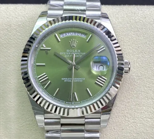 Rolex Day Date M228239-0033 EW Factory 1:1 Best Edition Replica Watch Green Stainless Steel Dial