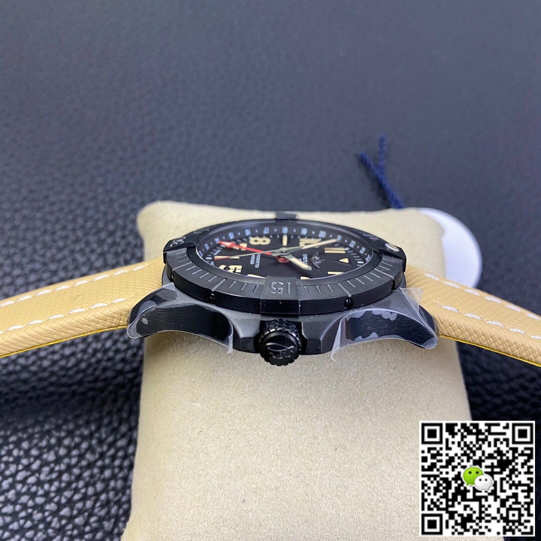 Breitling Avenger GMT 45 V32395101B1X1 GF Factory 1:1 Best Edition Replica Watch Black Titanium Case