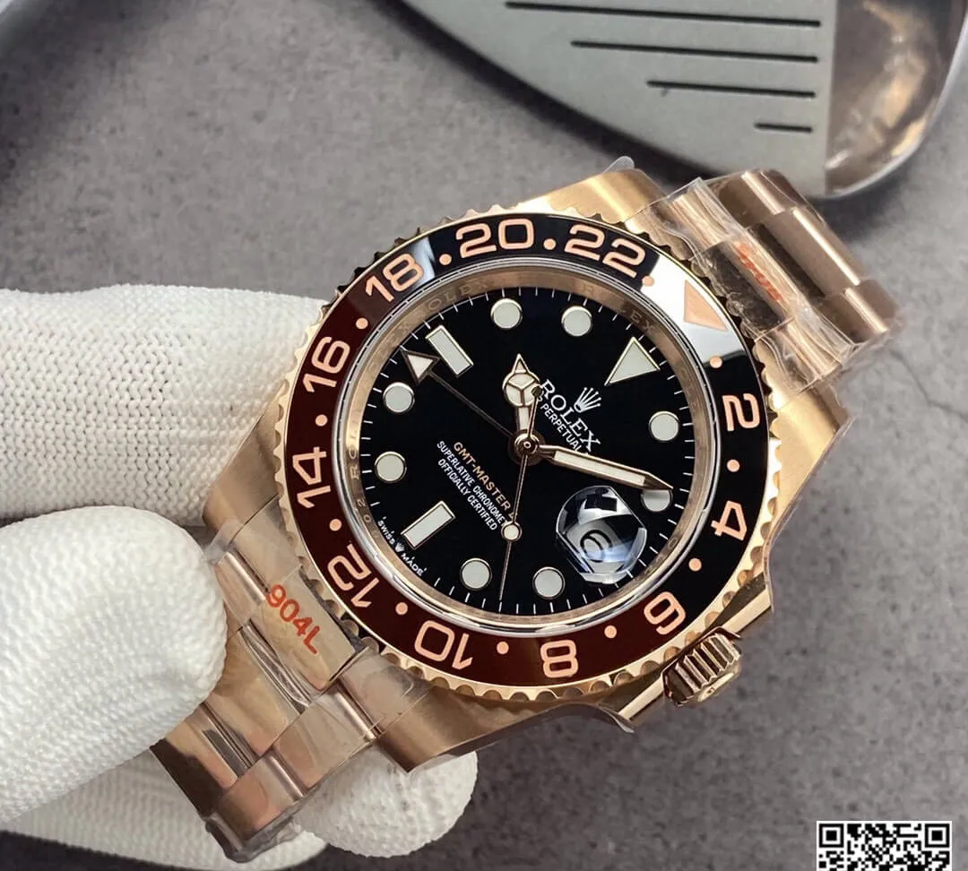 Rolex GMT Master II 126715CHNR-0001 GM Factory 1:1 Best Edition Replica Watch Black Dial