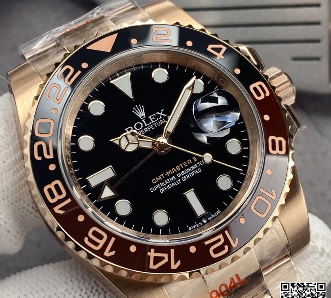 Rolex GMT Master II 126715CHNR-0001 GM Factory 1:1 Best Edition Replica Watch Black Dial