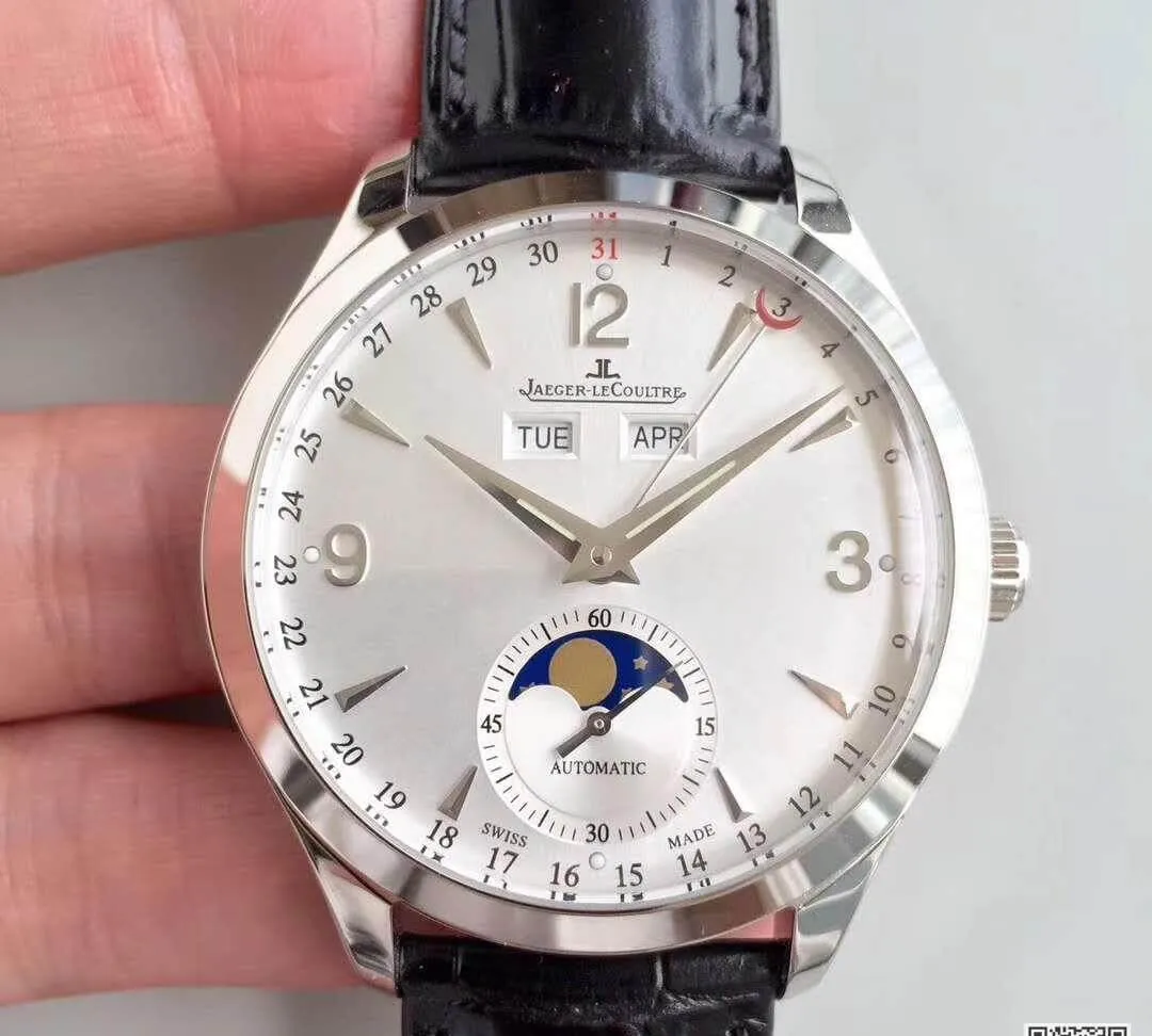 Jaeger-LeCoultre Master 1558420 OM Factory 1:1 Best Edition Replica Watch Swiss ETA866 Black Strap