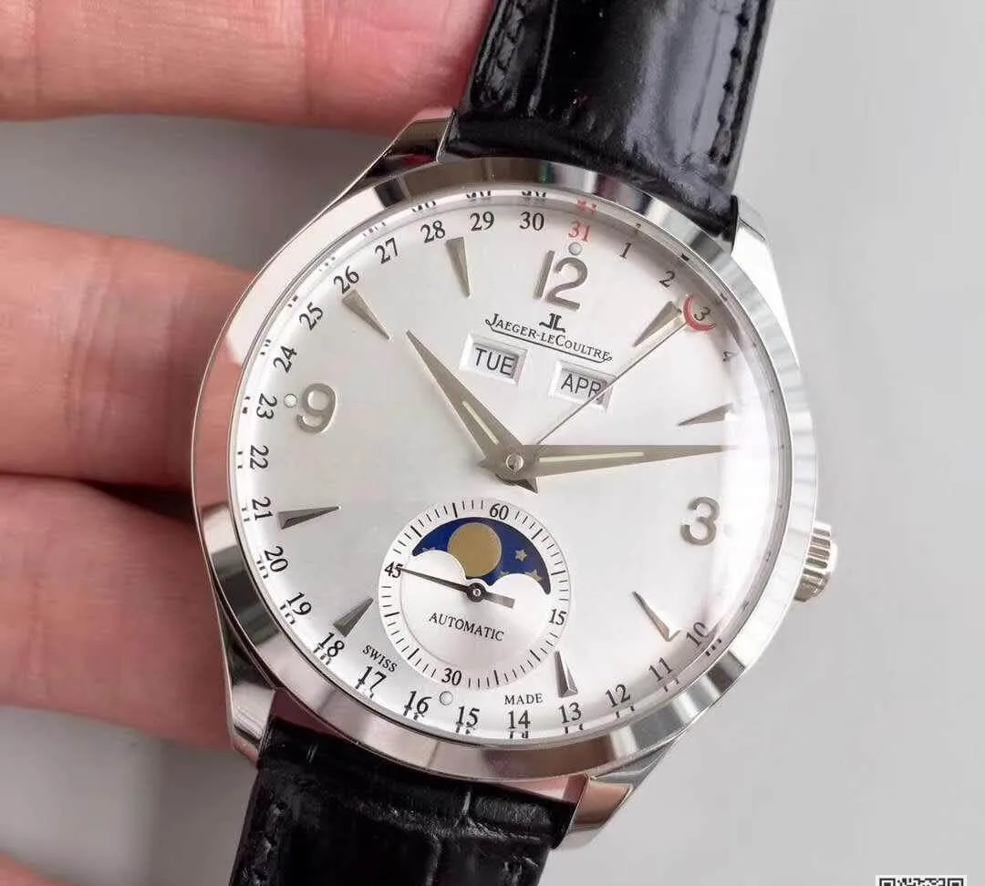 Jaeger-LeCoultre Master 1558420 OM Factory 1:1 Best Edition Replica Watch Swiss ETA866 Black Strap