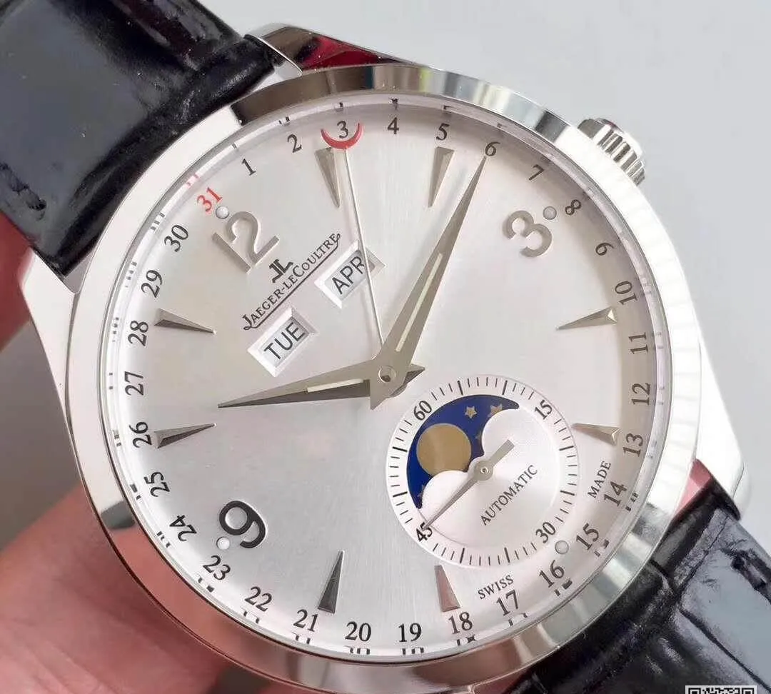 Jaeger-LeCoultre Master 1558420 OM Factory 1:1 Best Edition Replica Watch Swiss ETA866 Black Strap