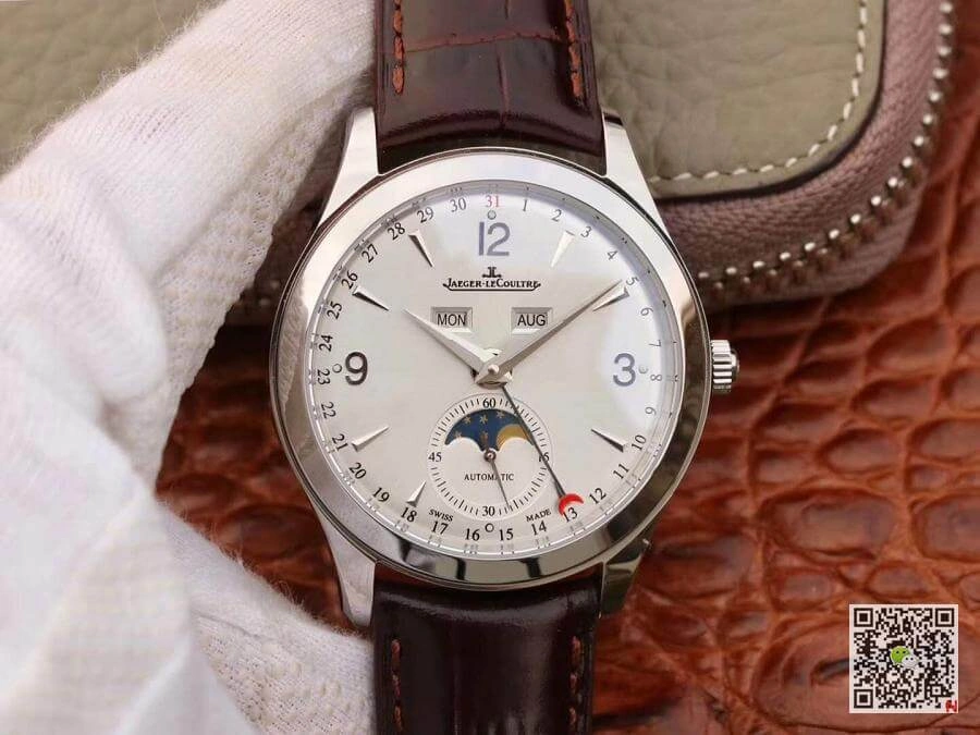 Jaeger-LeCoultre Master 1558420 OM factory 1:1 Best Edition Replica Watch Swiss ETA866 Brown Strap