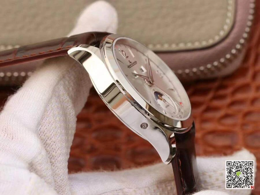 Jaeger-LeCoultre Master 1558420 OM factory 1:1 Best Edition Replica Watch Swiss ETA866 Brown Strap