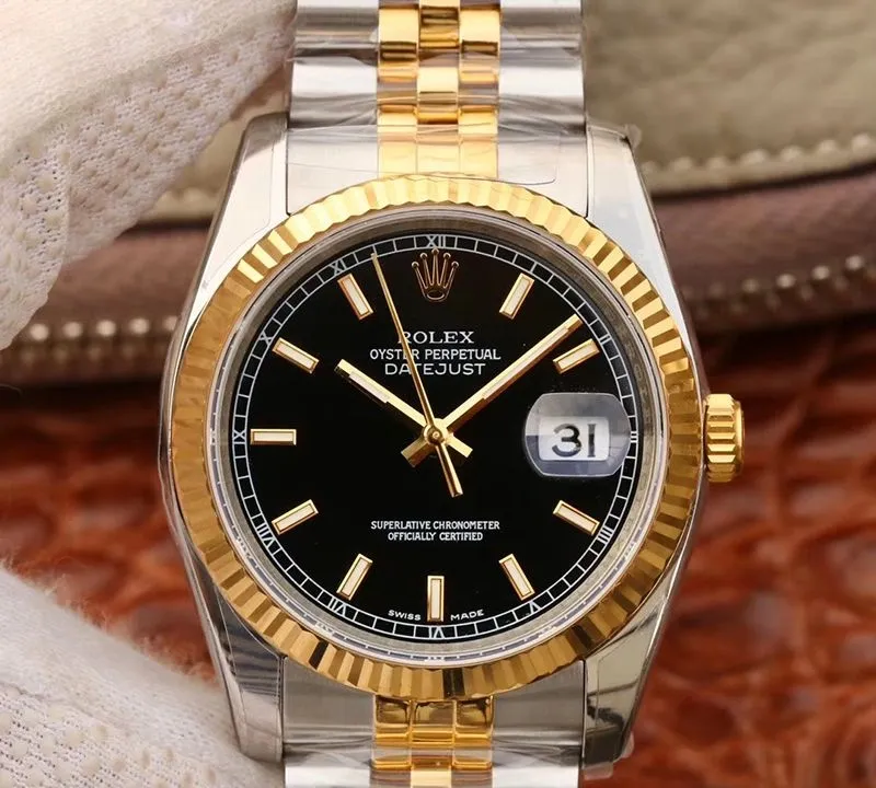 Rolex Datejust 126233 36mm AR Factory Mechanical Watches 1:1 Best Edition Replica Watch Swiss ETA3135 Two Tone Bracelet
