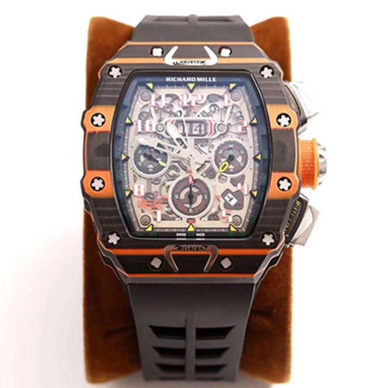 Richard Mille RM011-03 KV Factory 1:1 Best Edition Replica Watch Swiss ETA7750 Black Case