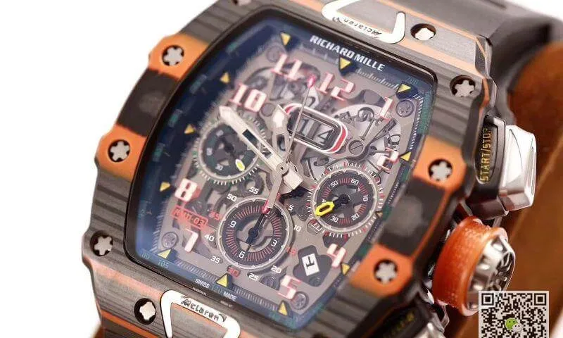 Richard Mille RM011-03 KV Factory 1:1 Best Edition Replica Watch Swiss ETA7750 Black Case