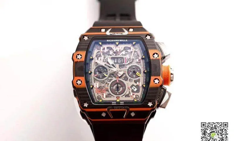 Richard Mille RM011-03 KV Factory 1:1 Best Edition Replica Watch Swiss ETA7750 Black Case