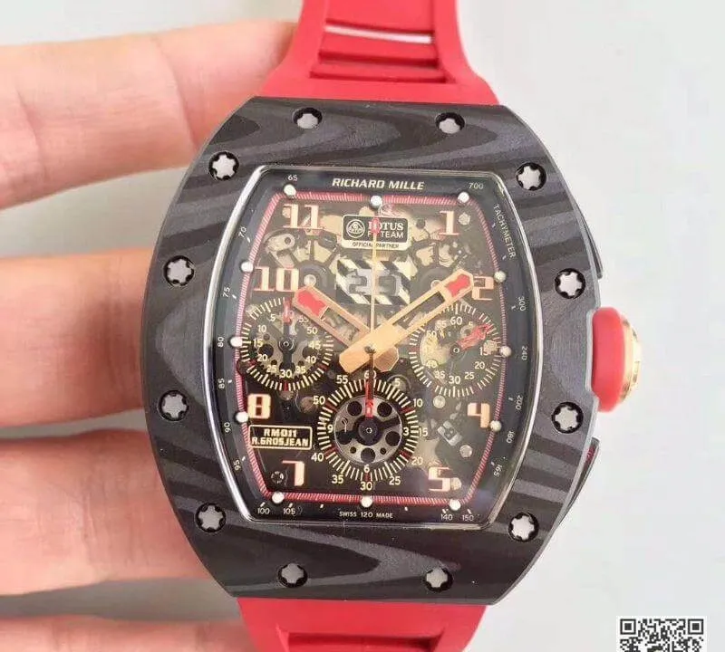 Richard Mille RM011 Black Forged Carbon Case 1:1 Best Edition Replica Watch Swiss ETA7750