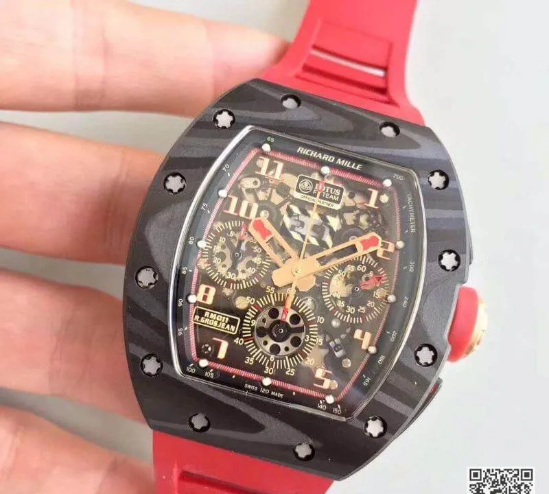 Richard Mille RM011 Black Forged Carbon Case 1:1 Best Edition Replica Watch Swiss ETA7750