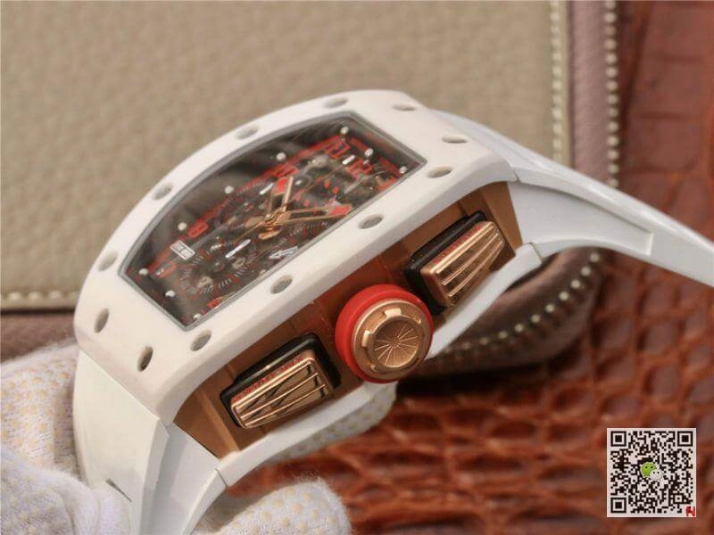 Richard Mille RM011 KV Factory 1:1 Best Edition Replica Watch Swiss ETA7750 Red Hour Mark
